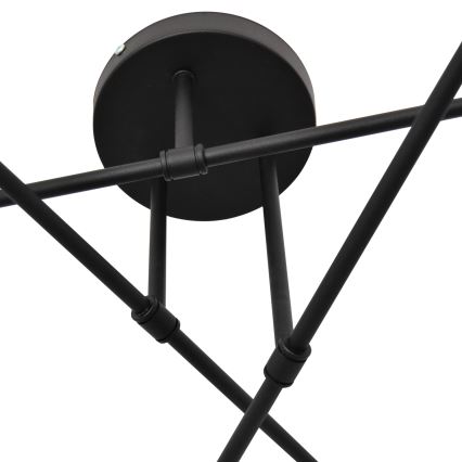 Plafonnier LED CAMBRIDGE 6xE27/8W/230V noir