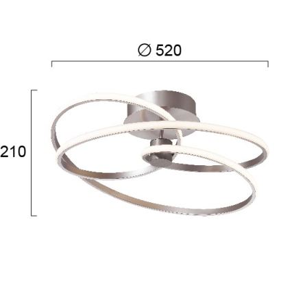 Plafonnier LED CORT LED/40W/230V argenté
