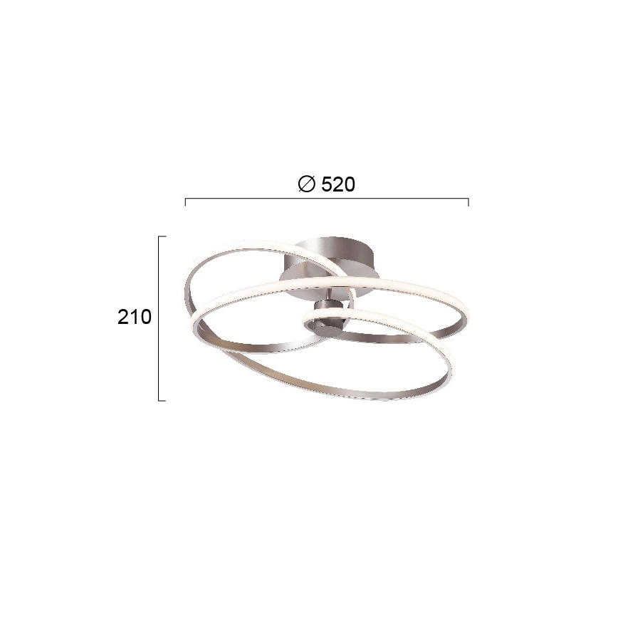 Plafonnier LED CORT LED/40W/230V argenté
