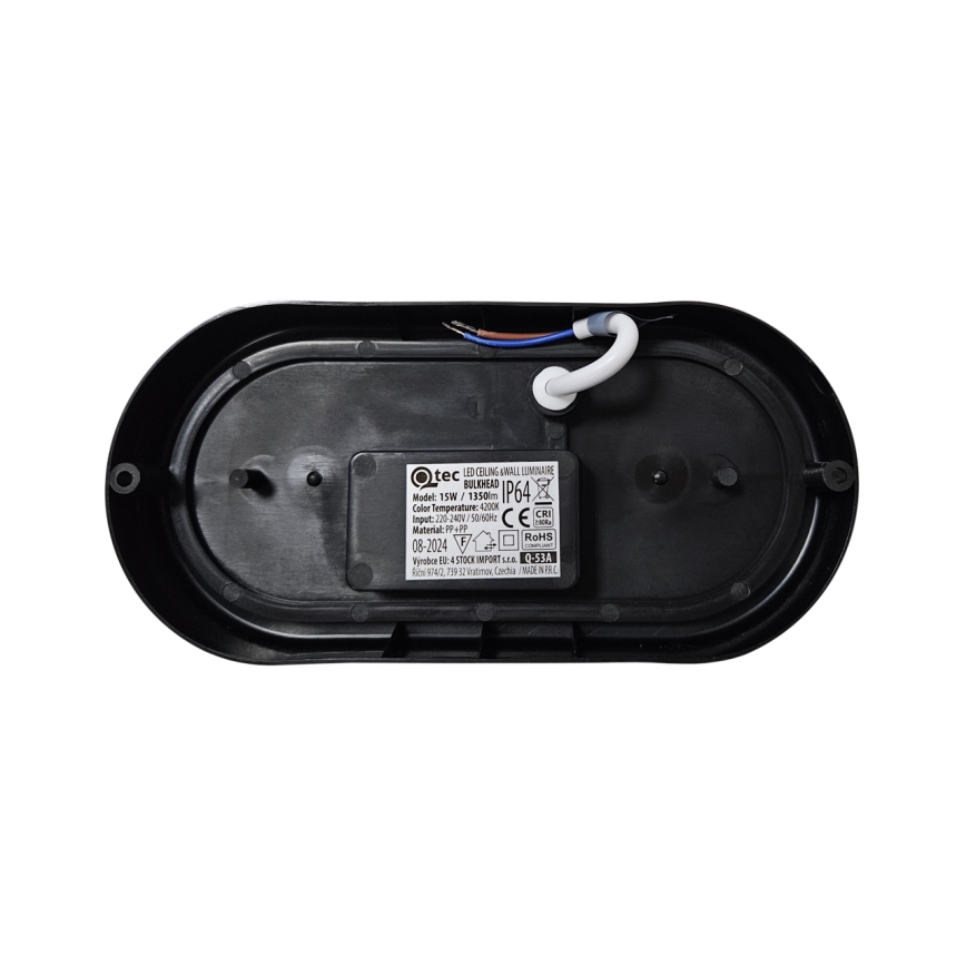 Plafonnier LED d'extérieur 8W/230V 4200K IP64 noir