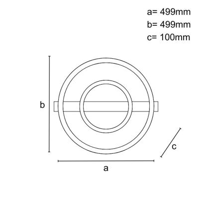 Plafonnier LED dimmable 60W/230V 3000-6500K + télécommande