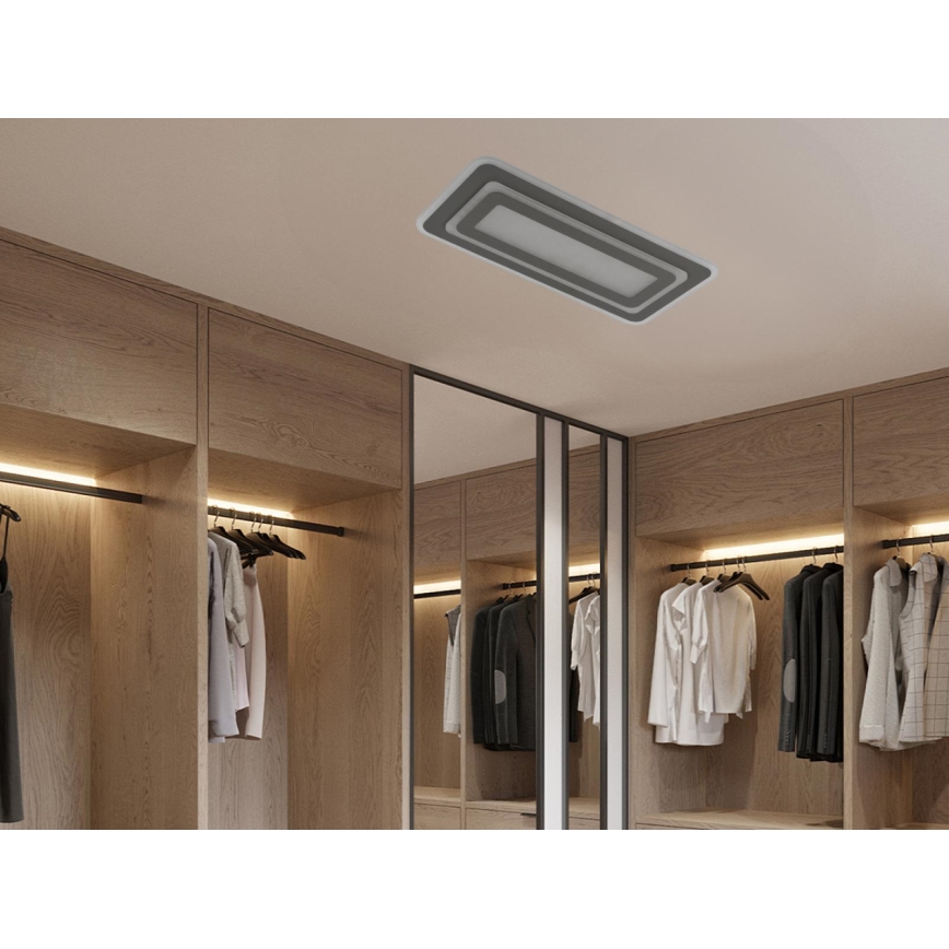Plafonnier LED dimmable LED/85W/230V 3000-6500K gris + télécommande