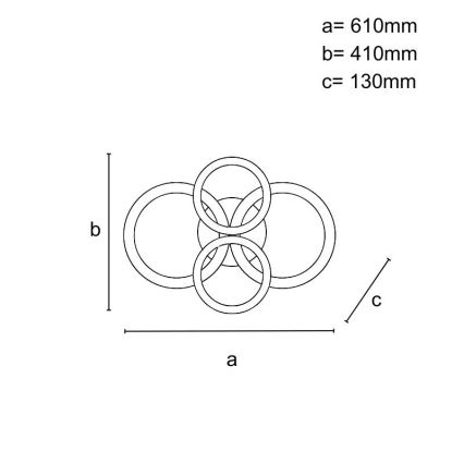 Plafonnier LED dimmable à montage en surface 150W/230V 3000-6500K + télécommande