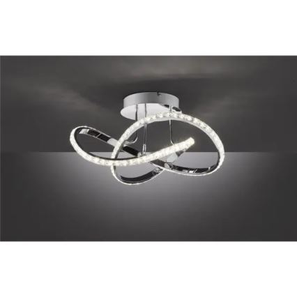 Plafonnier LED dimmable ABRO LED/26W/230V, chrome brillant