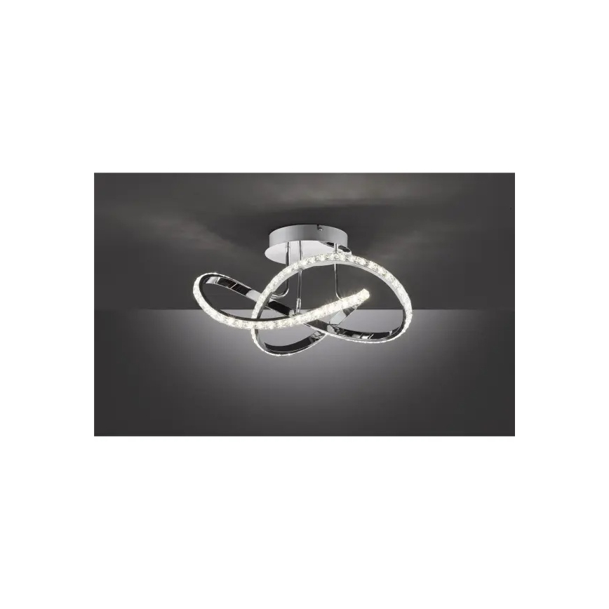 Plafonnier LED dimmable ABRO LED/26W/230V, chrome brillant