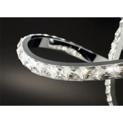 Plafonnier LED dimmable ABRO LED/26W/230V, chrome brillant