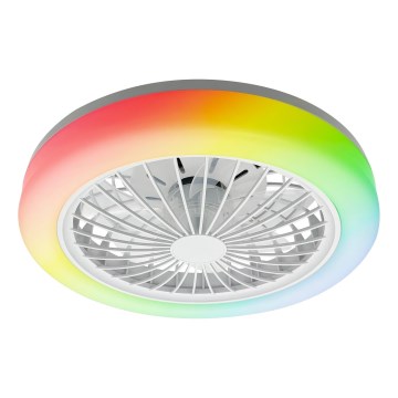 Plafonnier LED dimmable avec ventilateur EGYPT LED/48W/230V 3000-6500K blanc + télécommande