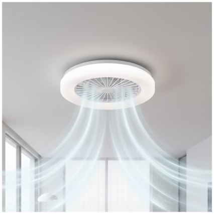 Plafonnier LED dimmable avec ventilateur VENTELUX LED/24W/230V 3000/4000/6500K Ø 45 cm blanc + télécommande