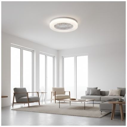 Plafonnier LED dimmable avec ventilateur VENTELUX LED/24W/230V 3000/4000/6500K Ø 45 cm blanc + télécommande
