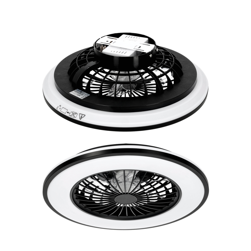Plafonnier LED dimmable avec ventilateur VENTELUX LED/48W/230V 3000/4000/6500K Ø 48,5 cm noir + télécommande
