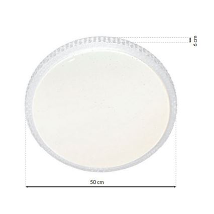 Plafonnier LED dimmable CRUZ avec télécommande LED/66W/230V 3300lm