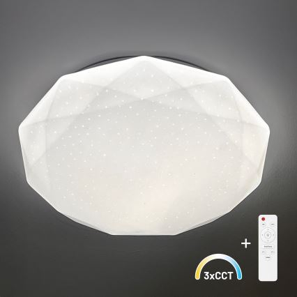 Plafonnier LED dimmable HEX LED/72W/230V 3000-6000K Ø 50 cm blanc + télécommande