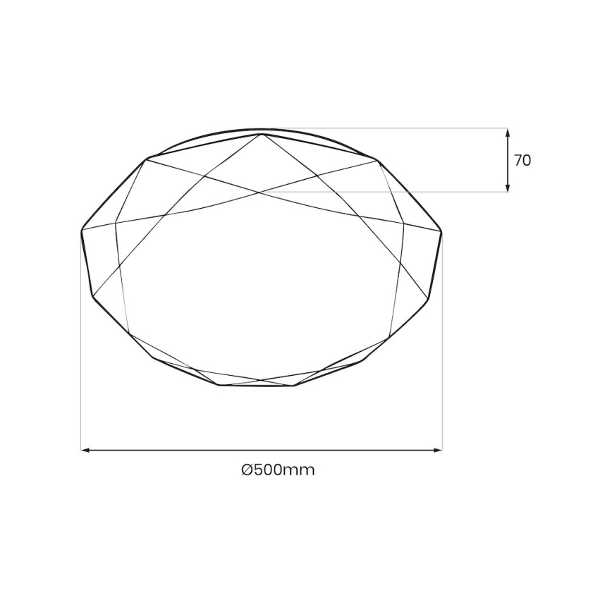 Plafonnier LED dimmable HEX LED/72W/230V 3000-6000K Ø 50 cm blanc + télécommande