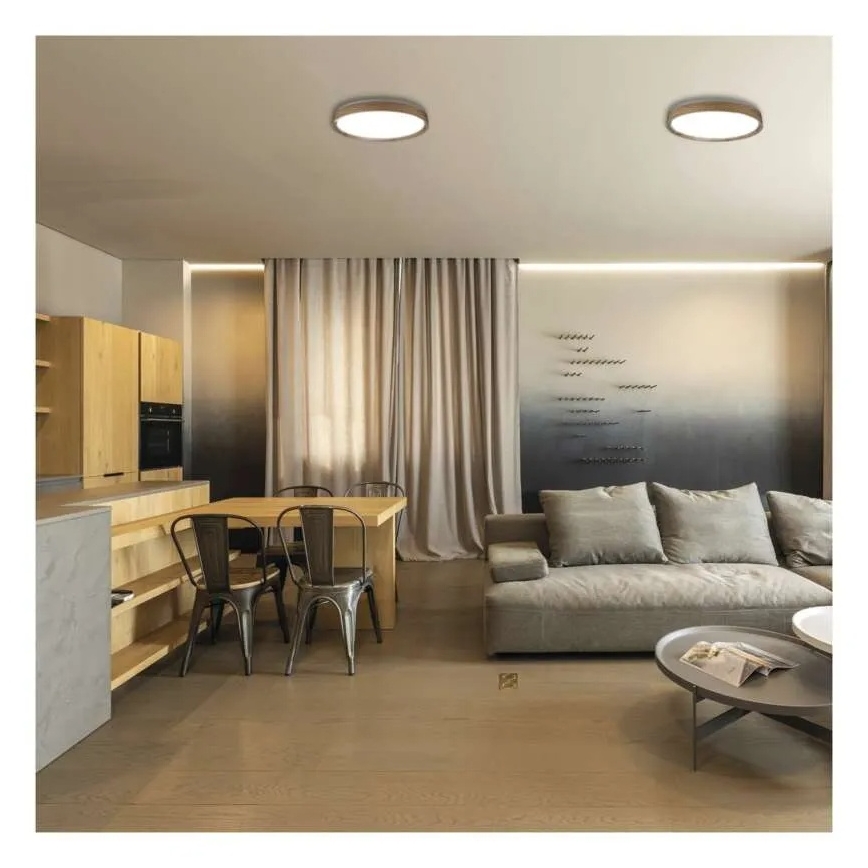 Plafonnier LED dimmable ILVI LED/30W/230V 2700-6500K Ø 40 cm beige + télécommande