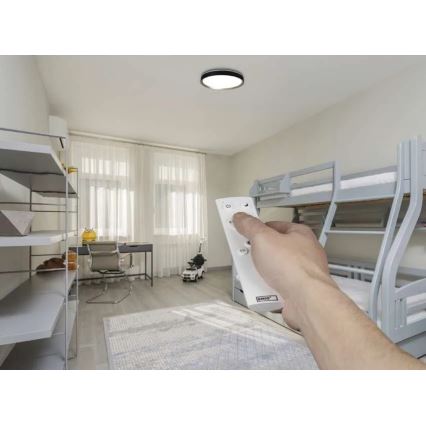 Plafonnier LED dimmable ILVI LED/30W/230V 2700-6500K Ø 40 cm noir/laiton + télécommande