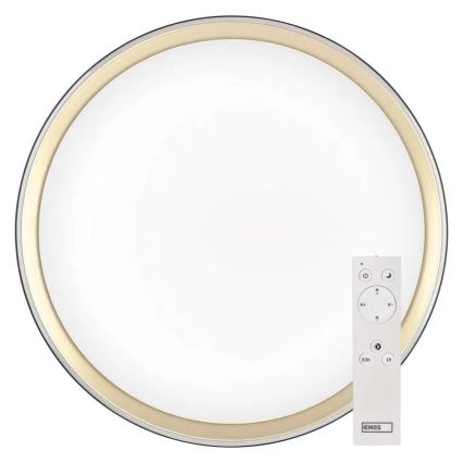 Plafonnier LED dimmable ILVI LED/30W/230V 2700-6500K Ø 40 cm noir/laiton + télécommande