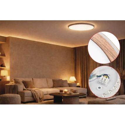 Plafonnier LED dimmable ILVI LED/45W/230V 2700-6500K Ø 50 cm beige + télécommande