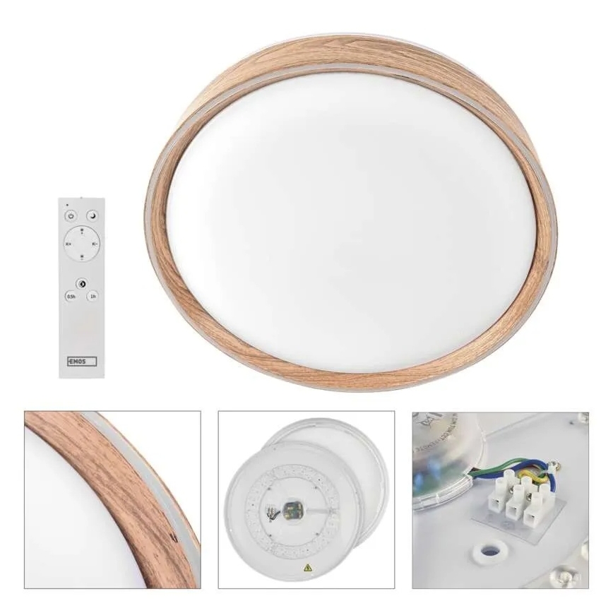 Plafonnier LED dimmable ILVI LED/45W/230V 2700-6500K Ø 50 cm beige + télécommande