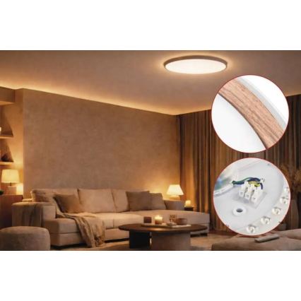Plafonnier LED dimmable ILVI LED/45W/230V 2700–6500K Ø 50 cm blanc/beige + télécommande