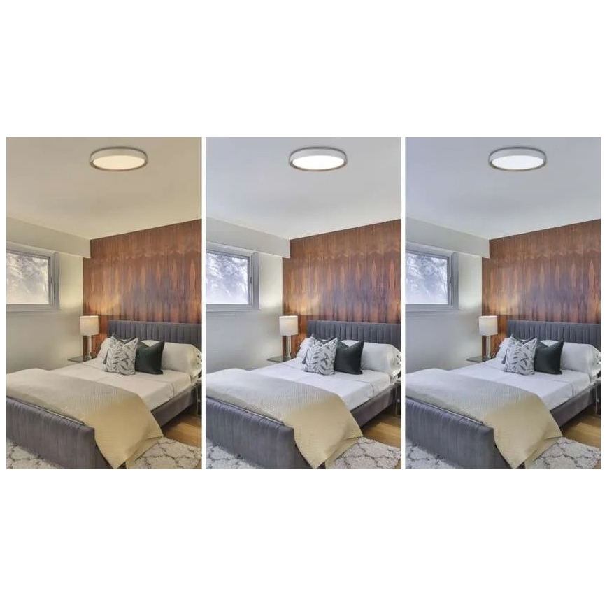 Plafonnier LED dimmable ILVI LED/45W/230V 2700–6500K Ø 50 cm blanc/beige + télécommande