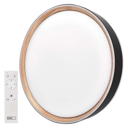 Plafonnier LED dimmable ILVI LED/45W/230V 2700-6500K Ø 50 cm noir/beige + télécommande