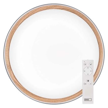 Plafonnier LED dimmable ILVI LED/45W/230V 2700-6500K Ø 50 cm noir/beige + télécommande
