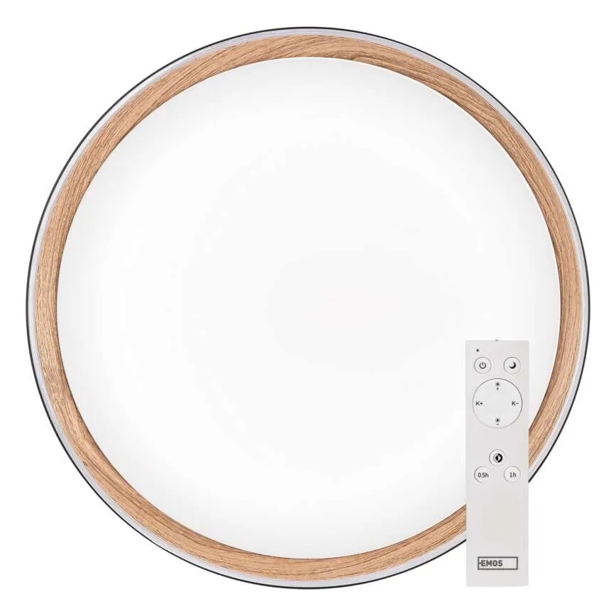 Plafonnier LED dimmable ILVI LED/45W/230V 2700-6500K Ø 50 cm noir/beige + télécommande
