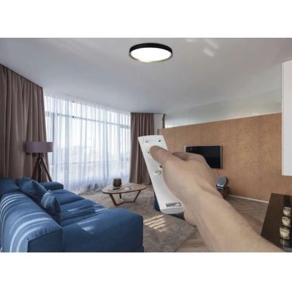 Plafonnier LED dimmable ILVI LED/45W/230V 2700–6500K Ø 50 cm noir/laiton + télécommande