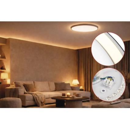 Plafonnier LED dimmable ILVI LED/45W/230V 2700–6500K Ø 50 cm noir/laiton + télécommande