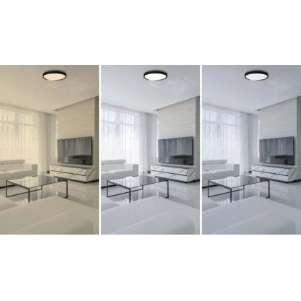 Plafonnier LED dimmable ILVI LED/45W/230V 2700–6500K Ø 50 cm noir/laiton + télécommande