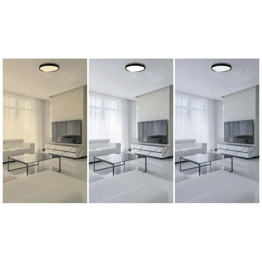 Plafonnier LED dimmable ILVI LED/45W/230V 2700–6500K Ø 50 cm noir/laiton + télécommande