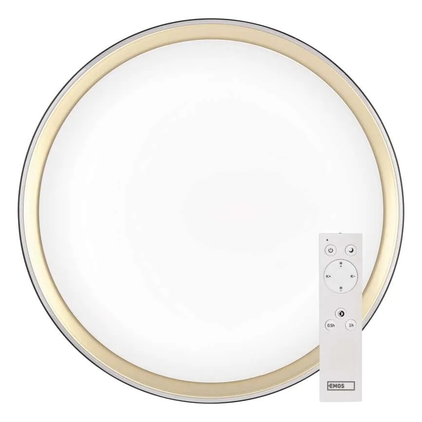 Plafonnier LED dimmable ILVI LED/45W/230V 2700–6500K Ø 50 cm noir/laiton + télécommande