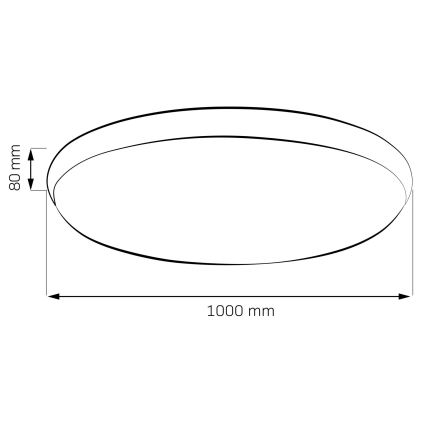 Plafonnier LED dimmable KERN LED/100W/230V 3000/4000/6000K Ø 100 cm doré + télécommande