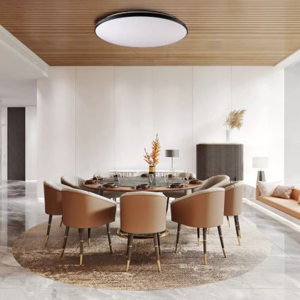 Plafonnier LED dimmable KERN LED/100W/230V 3000/4000/6000K Ø 100 cm noir + télécommande