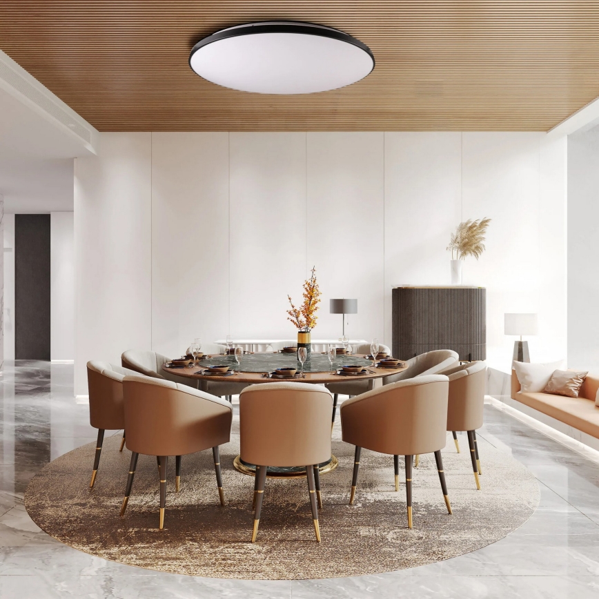 Plafonnier LED dimmable KERN LED/100W/230V 3000/4000/6000K Ø 100 cm noir + télécommande