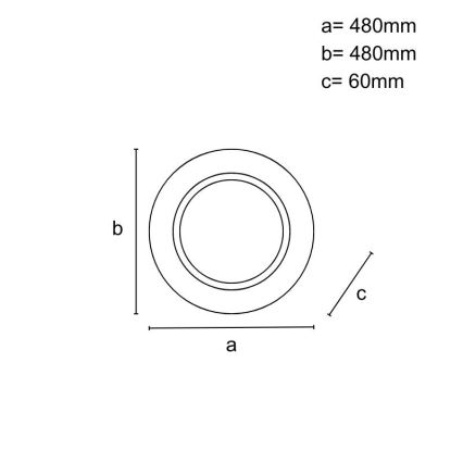 Plafonnier LED dimmable LED/25W/230V 3000-6500K + télécommande