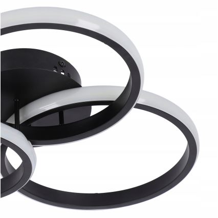 Plafonnier LED dimmable 70W/230V 3000-6500K noir + télécommande