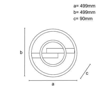 Plafonnier LED dimmable LED/80W/230V 3000-6500K + télécommande
