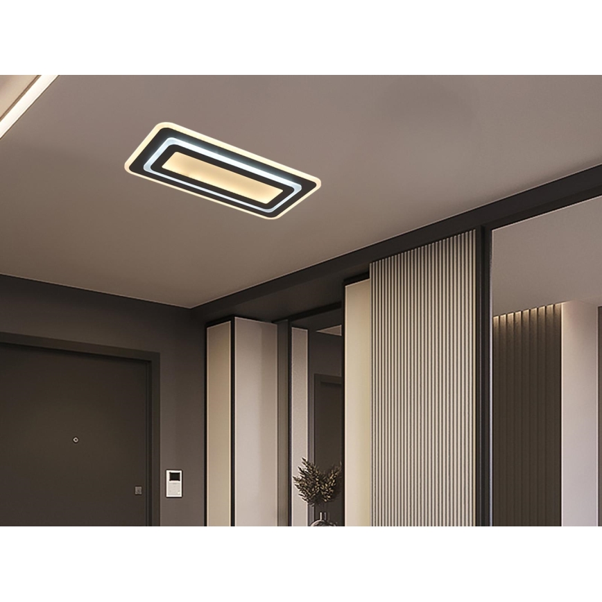 Plafonnier LED dimmable LED/85W/230V 3000-6500K noir + télécommande