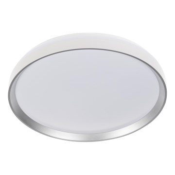 Plafonnier LED dimmable LIXAN LED/65W/230V 3000–6500 K Ø 48,6 cm blanc/argenté + télécommande