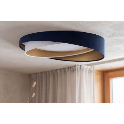 Plafonnier LED dimmable SMART GALAXY MODERN LED/24W/230V 3000-6500K Ø 55 cm bleu/blanc/doré + télécommande