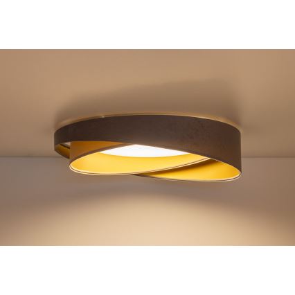 Plafonnier LED dimmable SMART GALAXY MODERN LED/24W/230V 3000-6500K Ø 55 cm gris/beige/doré + télécommande