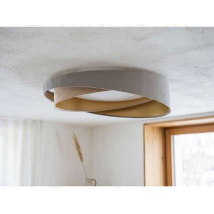 Plafonnier LED dimmable SMART GALAXY MODERN LED/24W/230V 3000-6500K Ø 55 cm gris/beige/doré + télécommande