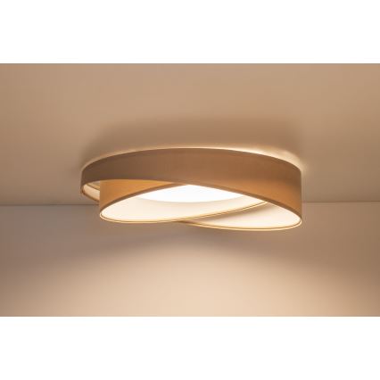 Plafonnier LED dimmable SMART GALAXY MODERN LED/24W/230V 3000-6500K Ø 55 cm beige/blanc + télécommande