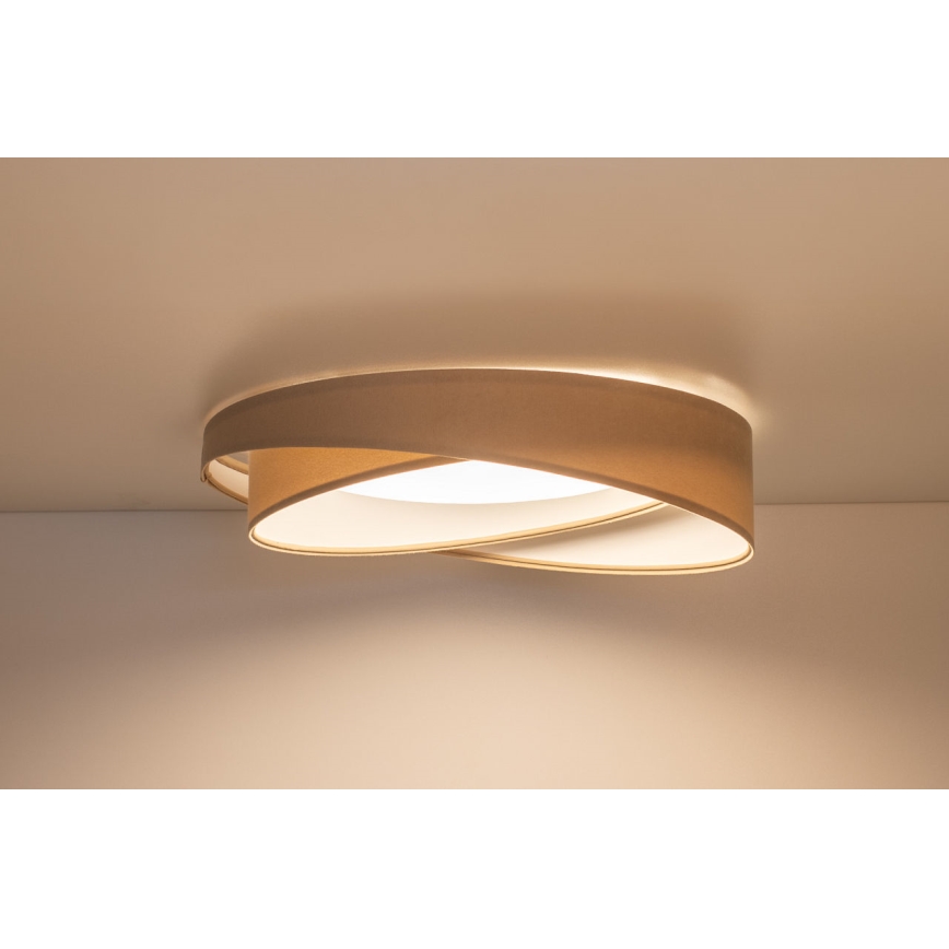 Plafonnier LED dimmable SMART GALAXY MODERN LED/24W/230V 3000-6500K Ø 55 cm beige/blanc + télécommande