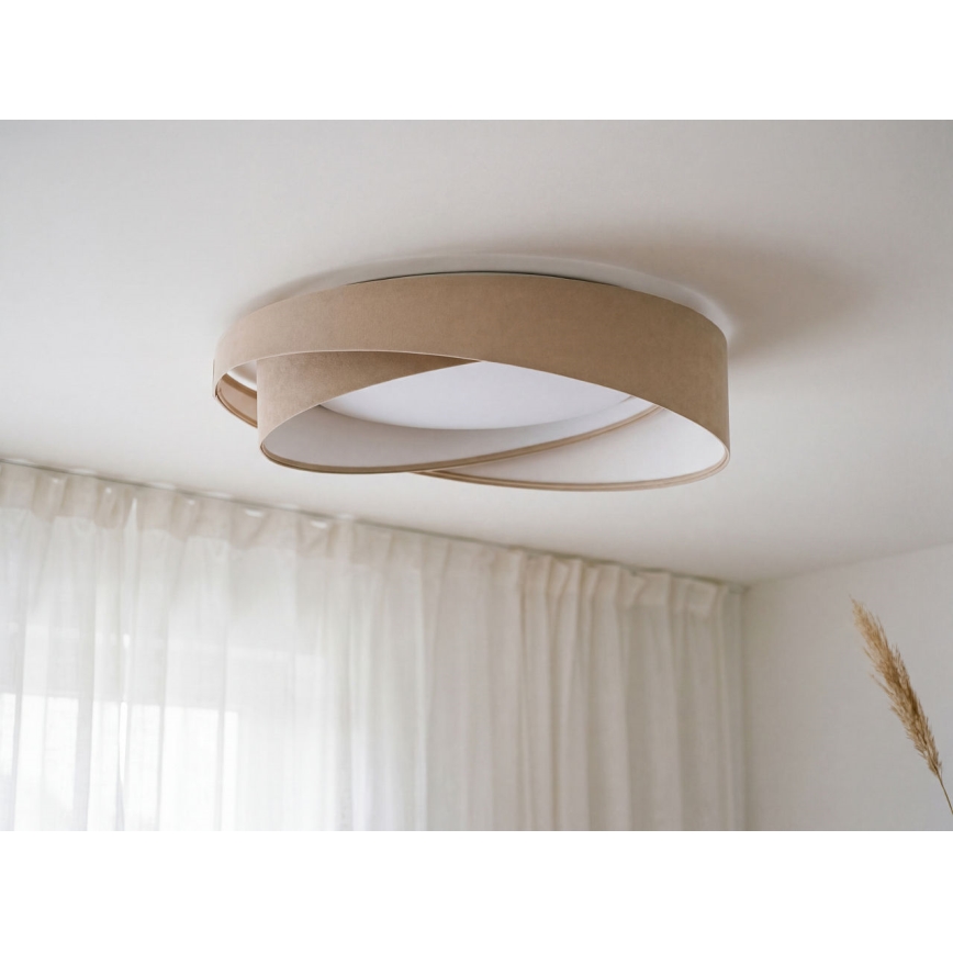 Plafonnier LED dimmable SMART GALAXY MODERN LED/24W/230V 3000-6500K Ø 55 cm beige/blanc + télécommande