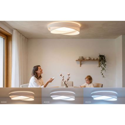 Plafonnier LED dimmable SMART GALAXY MODERN LED/24W/230V 3000-6500K Ø 55 cm blanc + télécommande