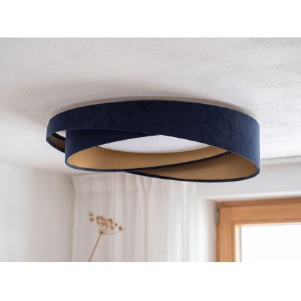 Plafonnier LED dimmable SMART GALAXY MODERN LED/24W/230V 3000-6500K Ø 55 cm bleu/doré + télécommande