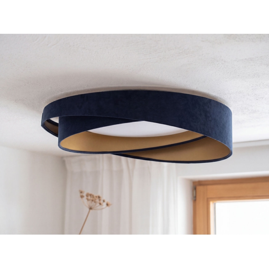 Plafonnier LED dimmable SMART GALAXY MODERN LED/24W/230V 3000-6500K Ø 55 cm bleu/doré + télécommande