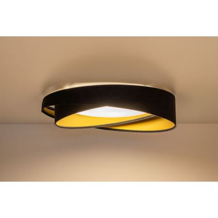 Plafonnier LED dimmable SMART GALAXY MODERN LED/24W/230V 3000-6500K Ø 55 cm noir/doré + télécommande